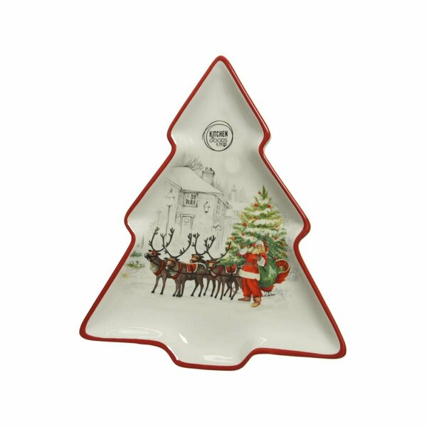 Kitchengoods Santa Serving Plate, Multi Color, 6PK 9070309